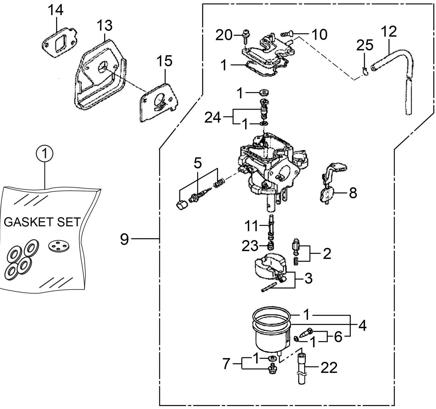 MT77HFR Honda GXR120RTKRB6 Engine Carburetor Assembly Parts