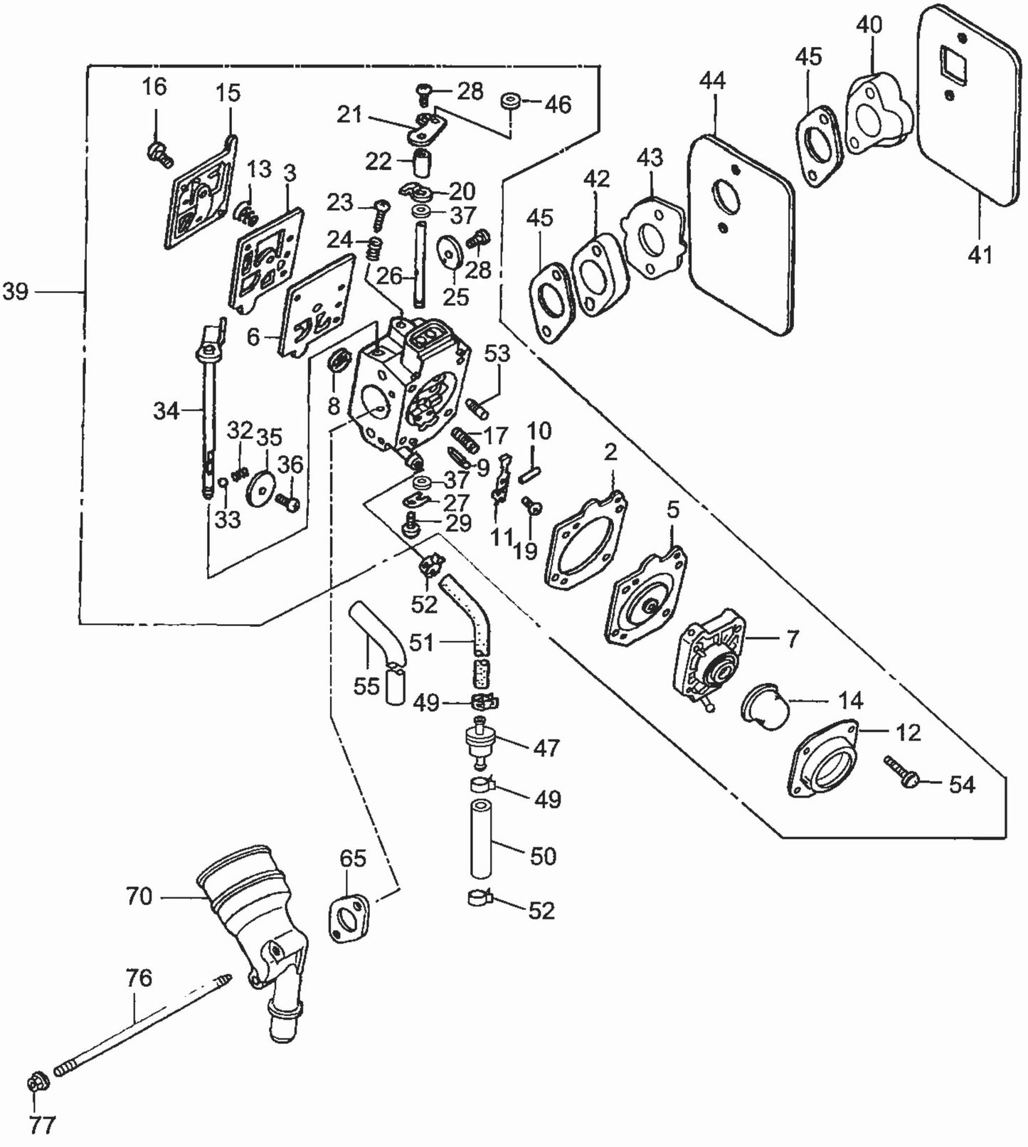 MTX70HD Honda GX100RTKRBF Engine Carburetor Assembly Parts