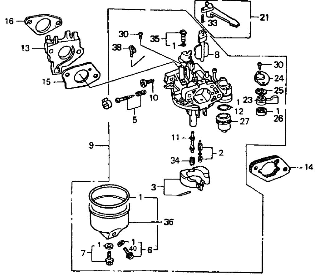 Carburetor Assembly Parts For MRH800GS HONDA GX390 Series Engine Vibratory Rollers By Multiquip