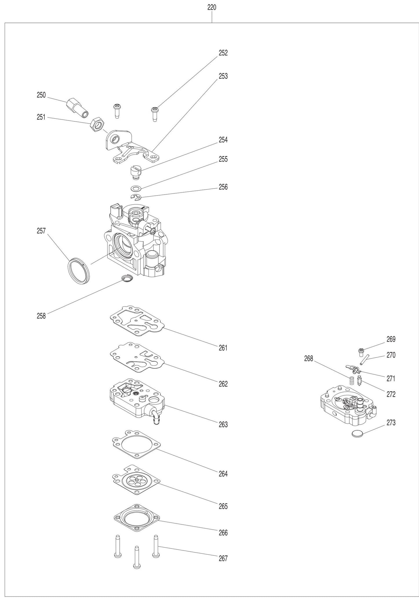 Carburetor Assembly Parts For EB7660WH, EB7660TH Blower Parts by Makita
