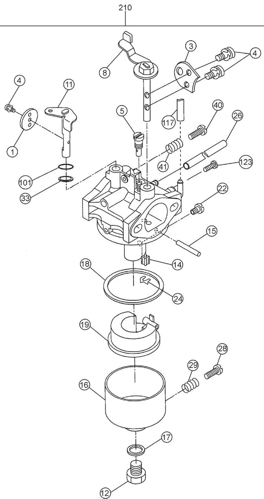 MT54F Robin EH09 Engine Carburetor Assembly Parts