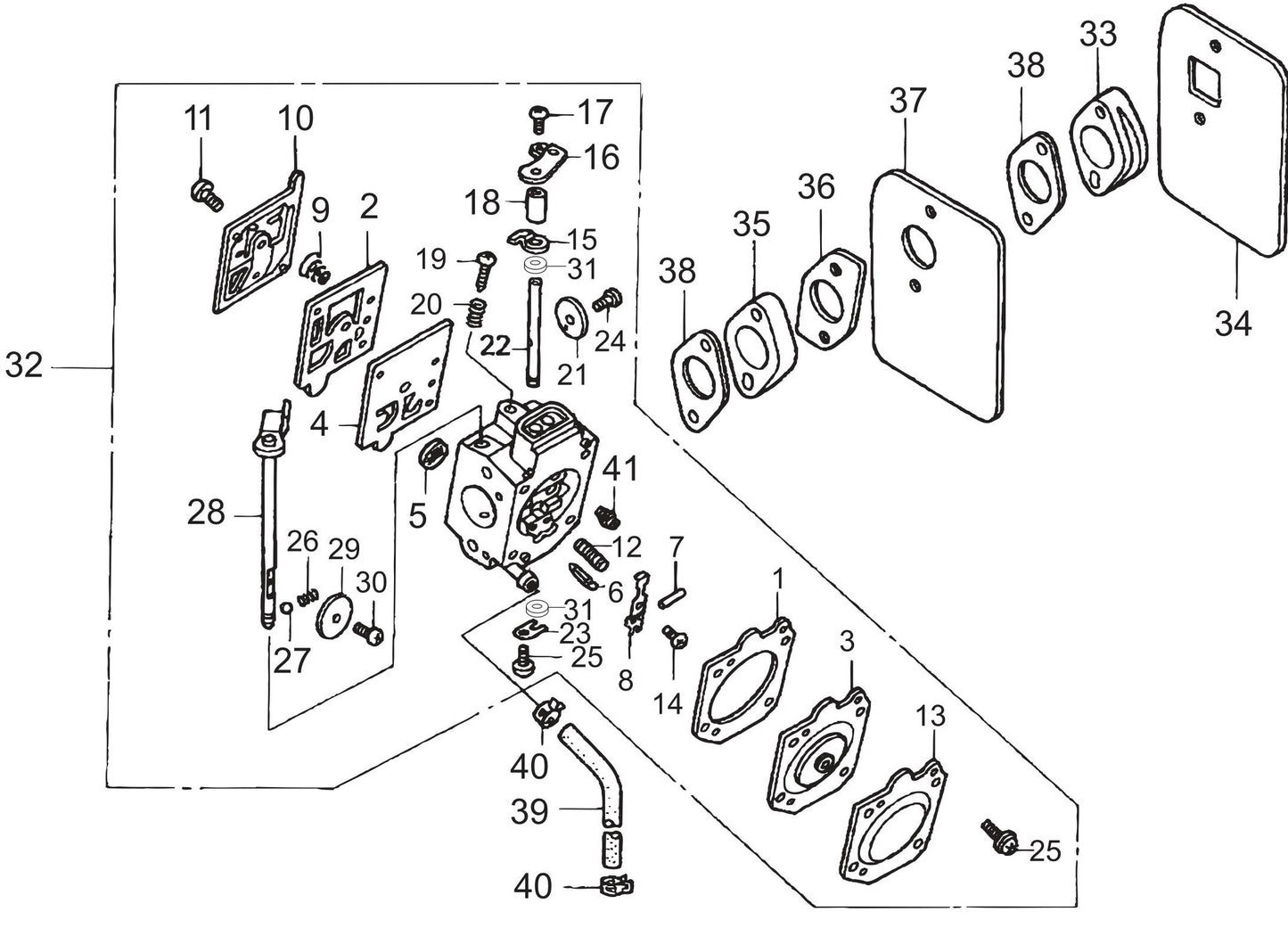 MT65HA Honda GX100KRBM Engine Carburetor Assembly Parts