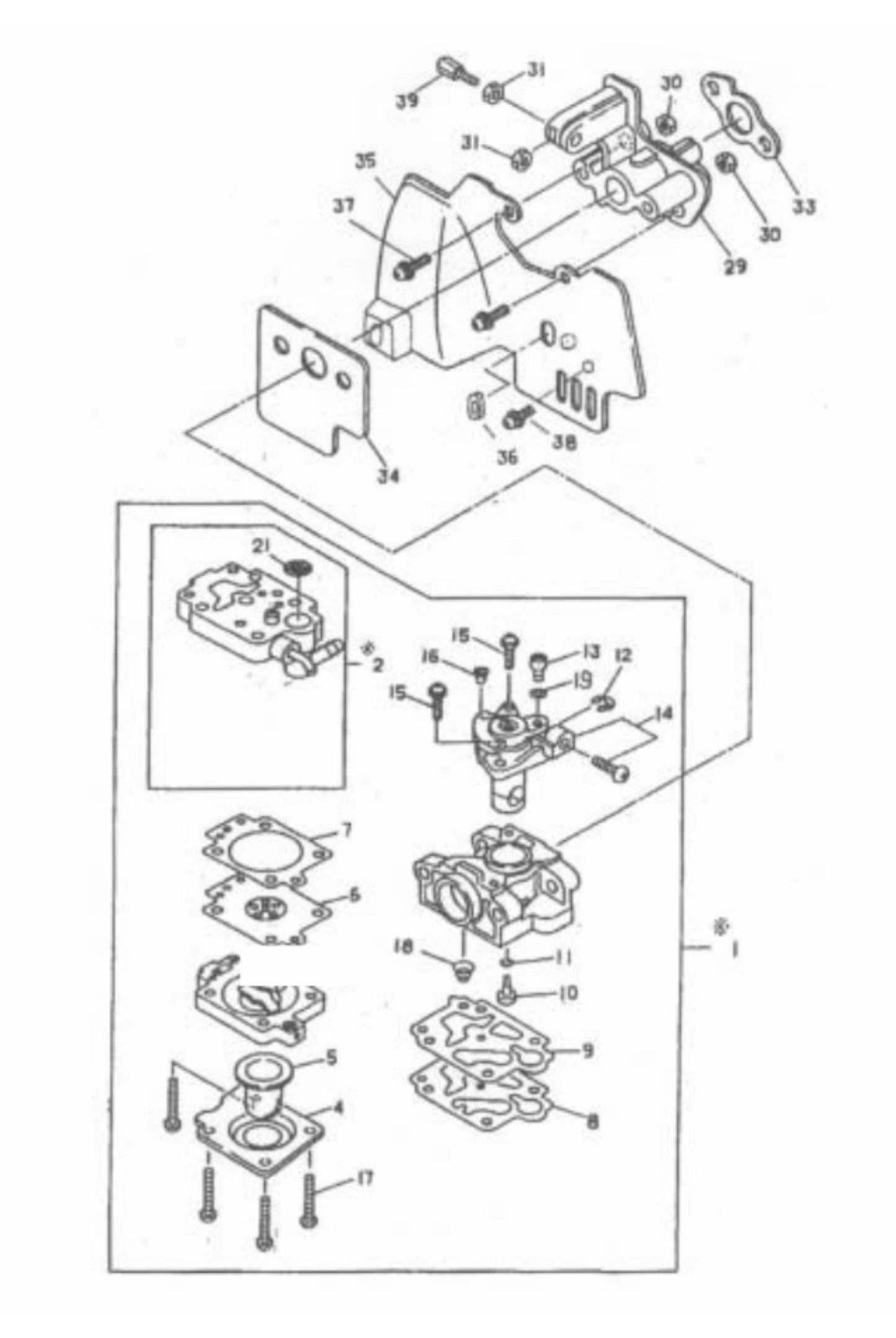 Carburetor Parts For EZ Vibe Concrete Vibrator Motors By Wyco