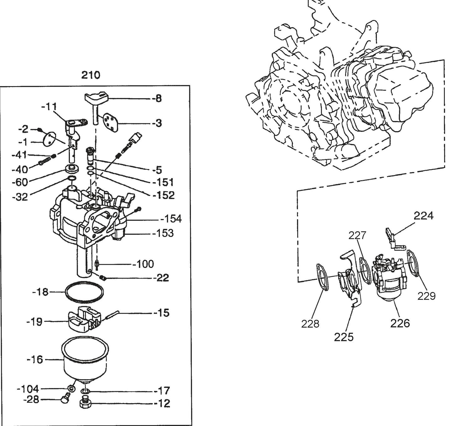 QP40TE ROBIN EX270D50021 ENGINE Carburetor Assembly Parts By Multiquip