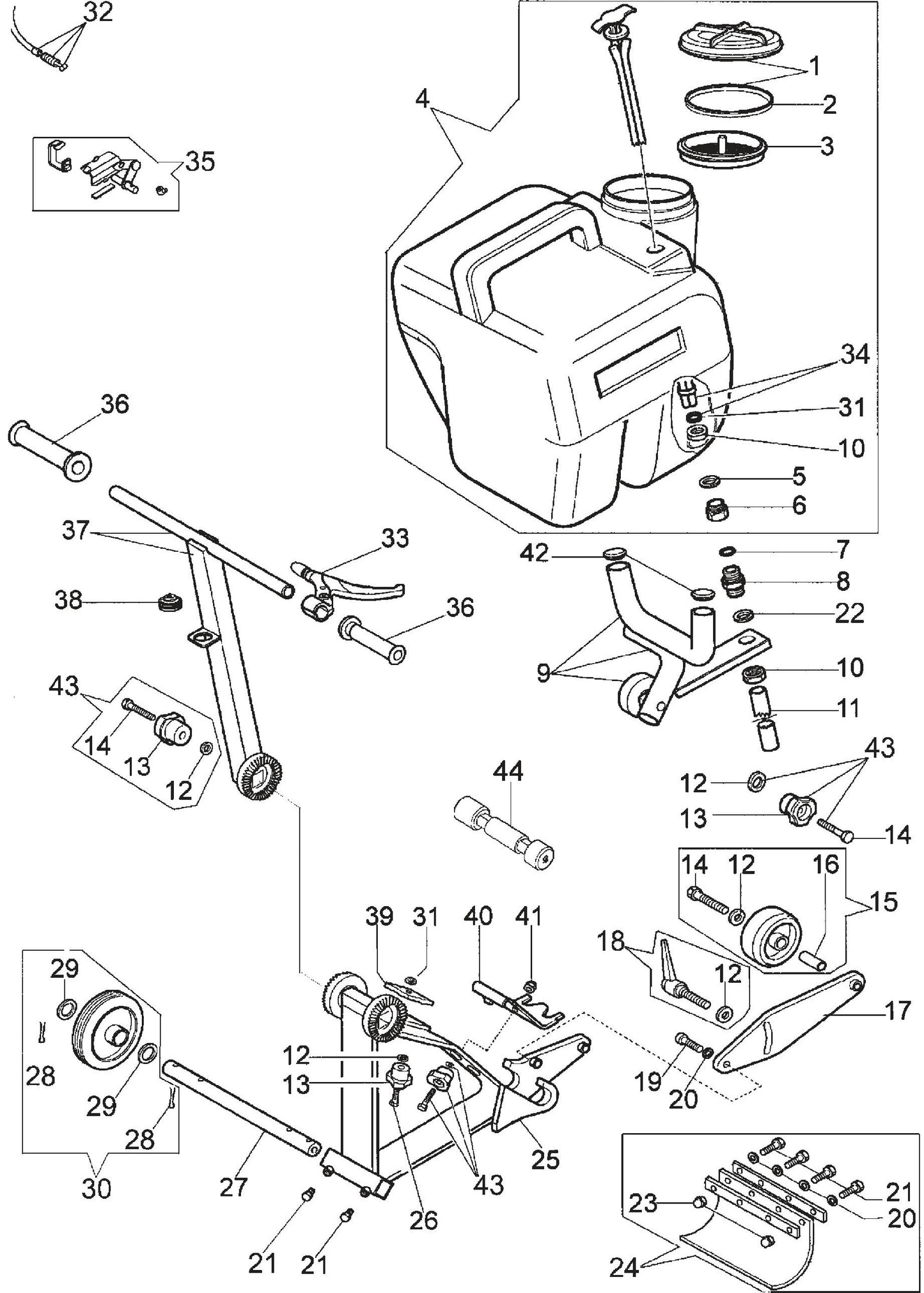 HS81A Cart Assembly Parts