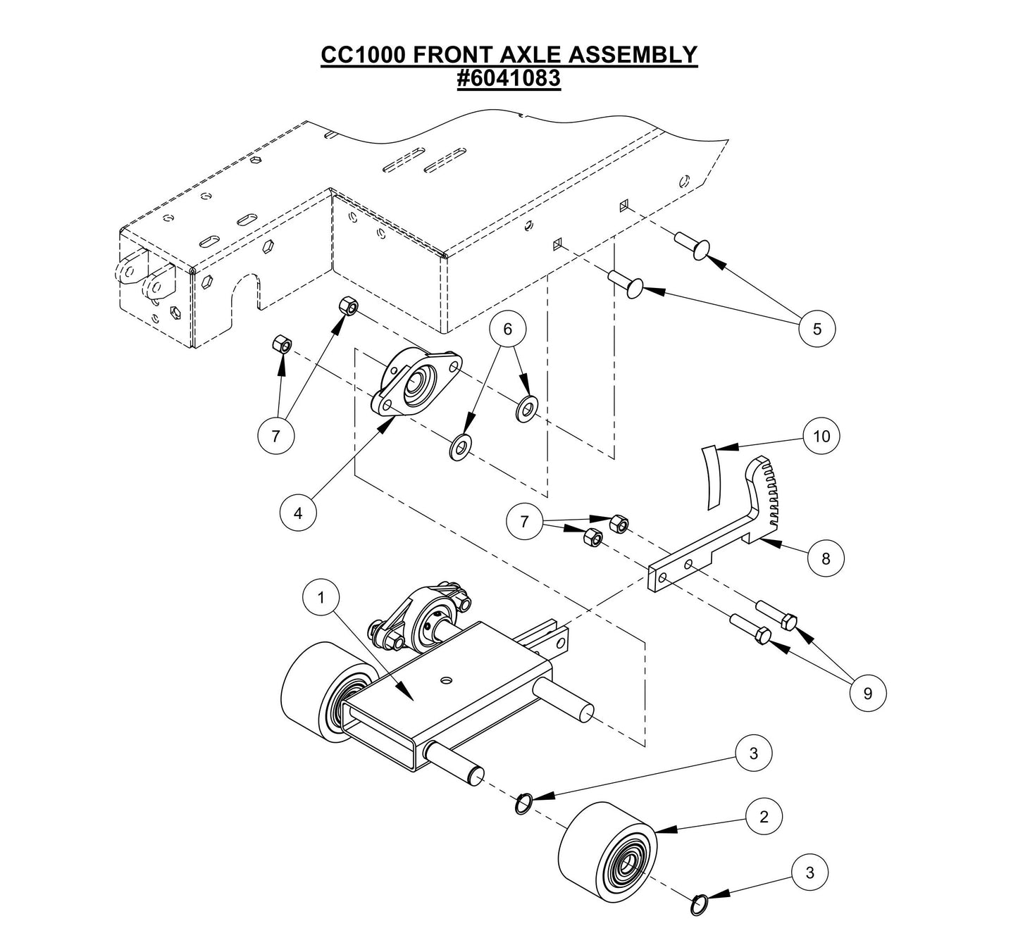 CC1000 Front Axle Assembly Parts
