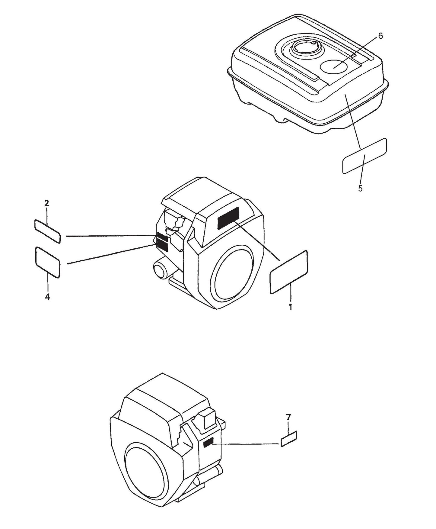 Honda GX620TXF2 Engine Label Assembly Parts For SP2 Street Pro Series By Multiquip