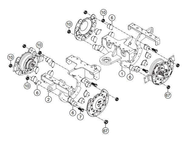 Center Beam Assembly Parts-RX 1575, RX 157533 YANMAR 3TNV80F DIESEL ENGINE