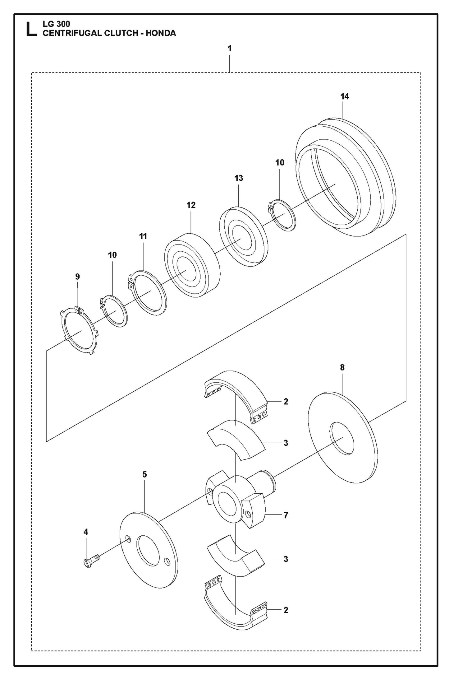 Centrifugal Clutch - Honda Parts For LG 300 Diesel By Husqvarna