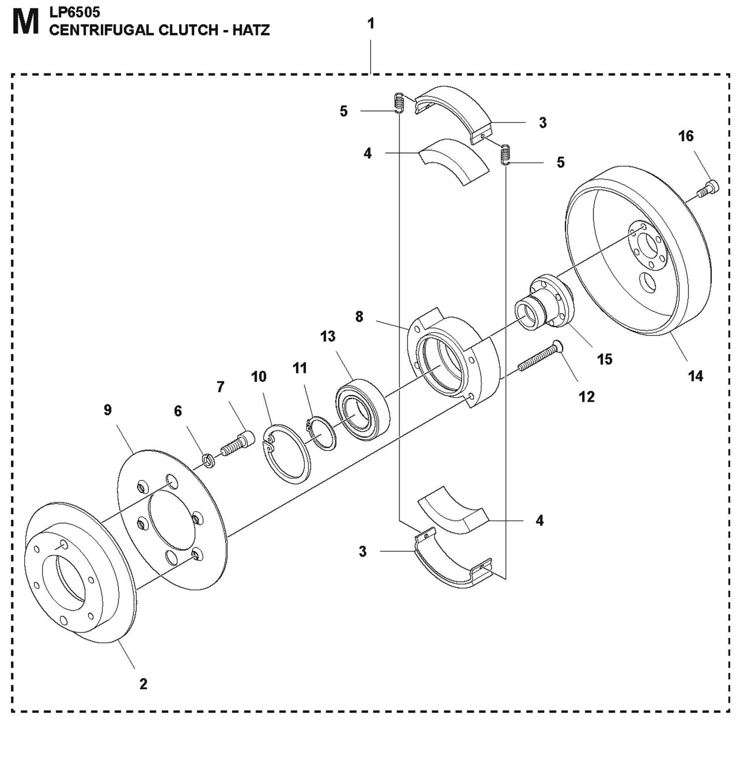 Centrifugal Clutch- Hatz Parts For LP 6505 Walk Behind Roller By Husqvarna