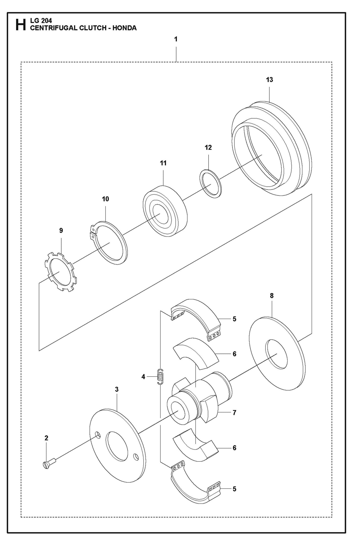 Centrifugal Clutch-Honda Parts For LG 204 Petrol By Husqvarna