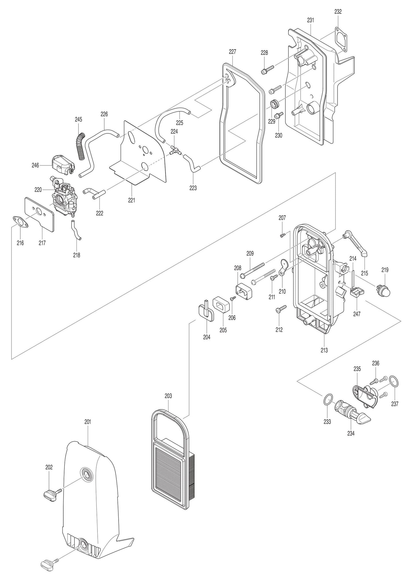 EB7660WH Cleaner Base, Air Filter Assembly Parts