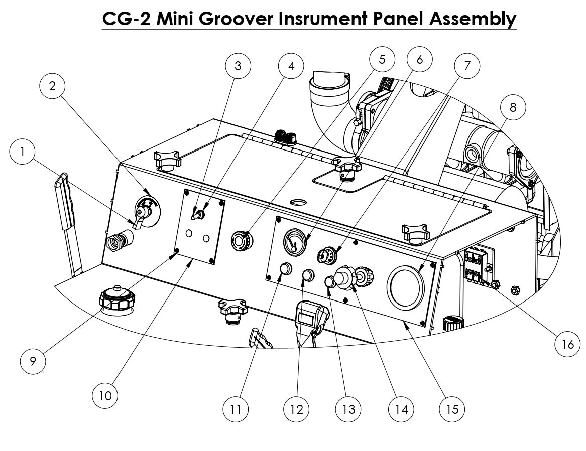 CG-2 (Diesel) Mini Groover Insrument Panel Assembly