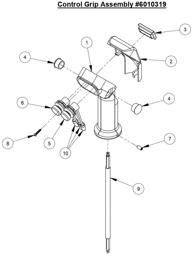 CC6561/CC6561-3/CC6571/CC6571-3 Control Grip Assembly