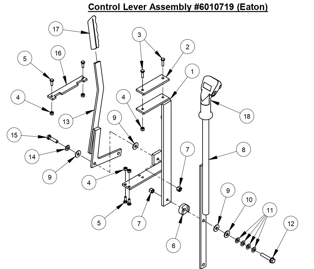 CC6540E Control Lever Assembly (Eaton)