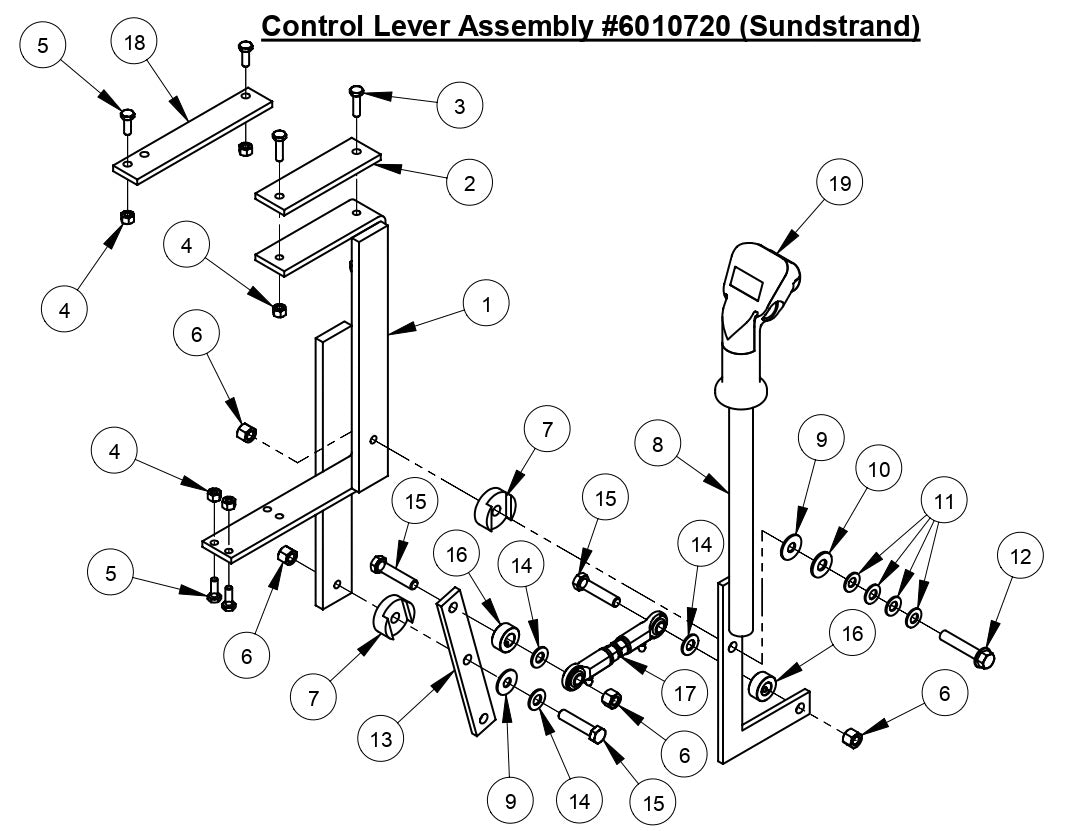 CC6540E Control Lever Assembly (Sundstrand)