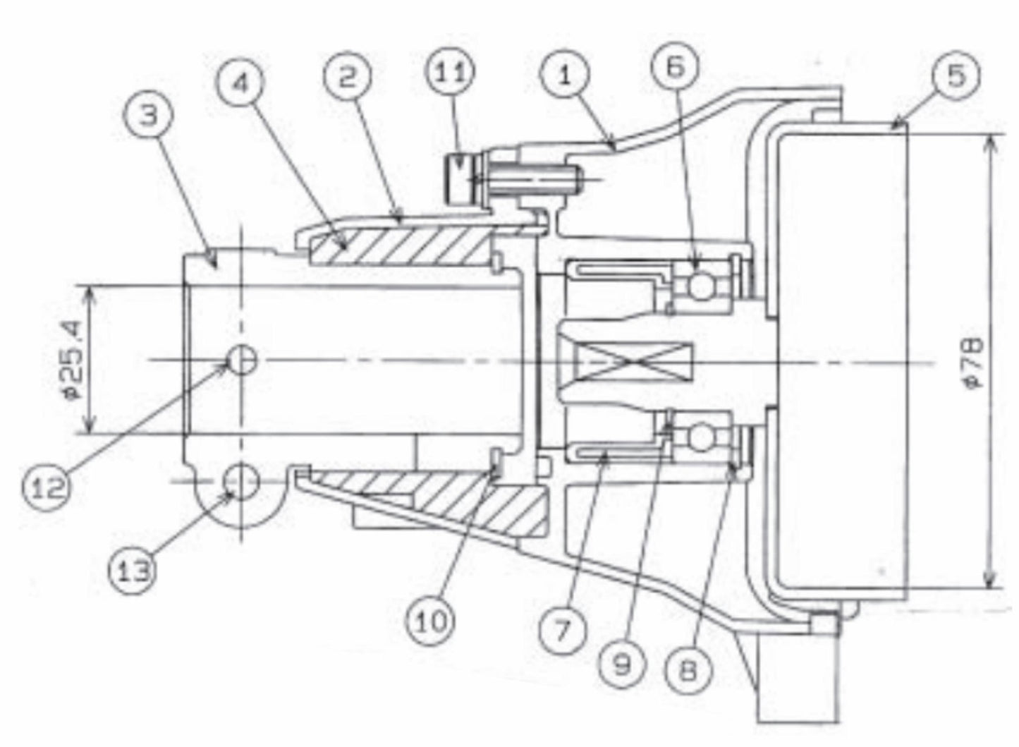 Clutch Housing Assembly Parts For EZ Vibe Concrete Vibrator Motors By Wyco