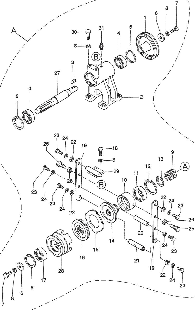 Clutch (Vibration) Assembly Parts For MRH800DS2 Vibratory Rollers By Multiquip