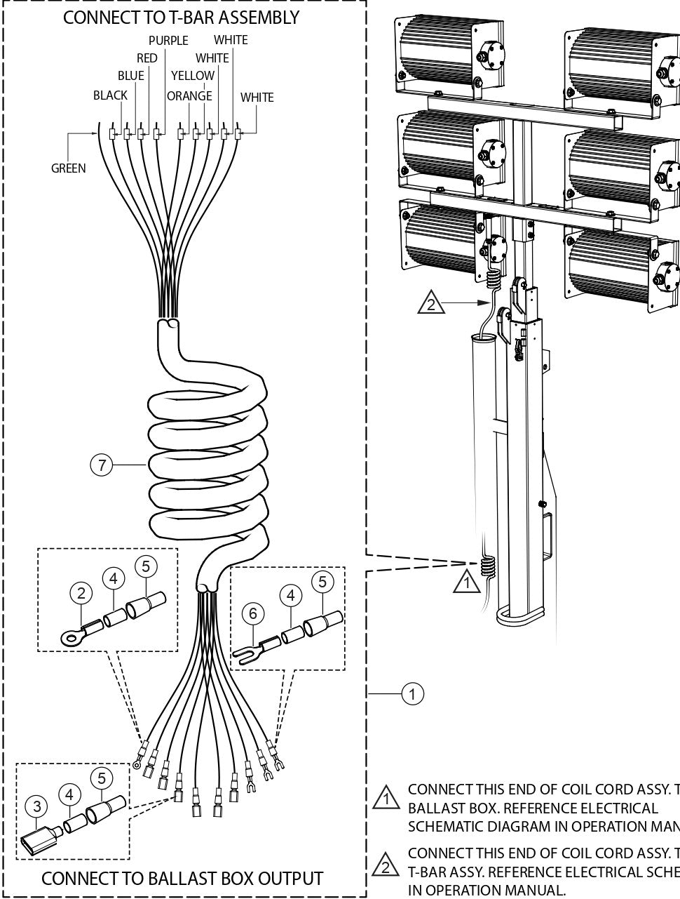 Coil Cord Assembly Parts For MLT25 Light Tower By Multiquip