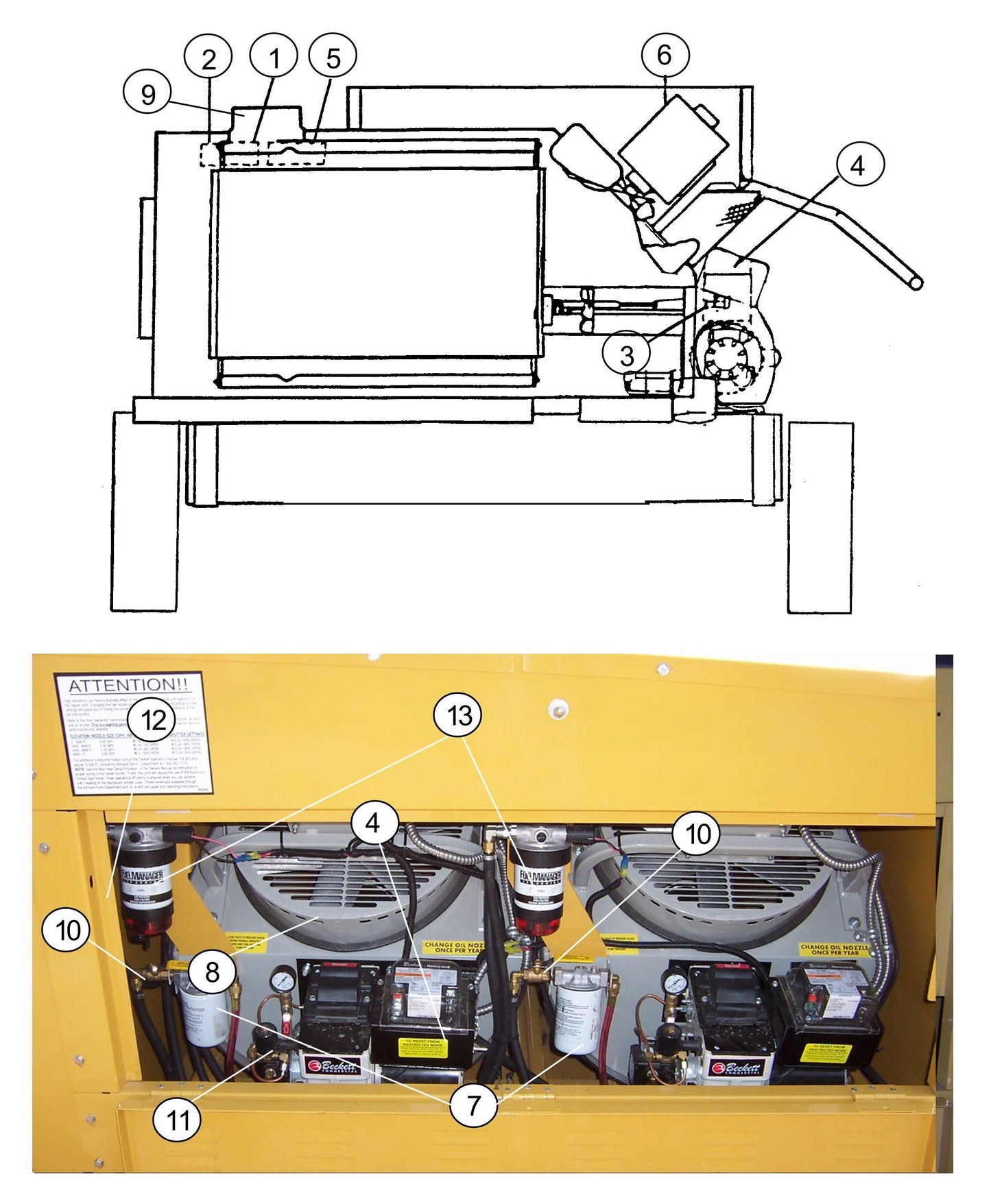 Heater and Accessories Assembly Parts-1 for MAXI-HEAT CPH 1000 (before 9999MXH08) by Allmand