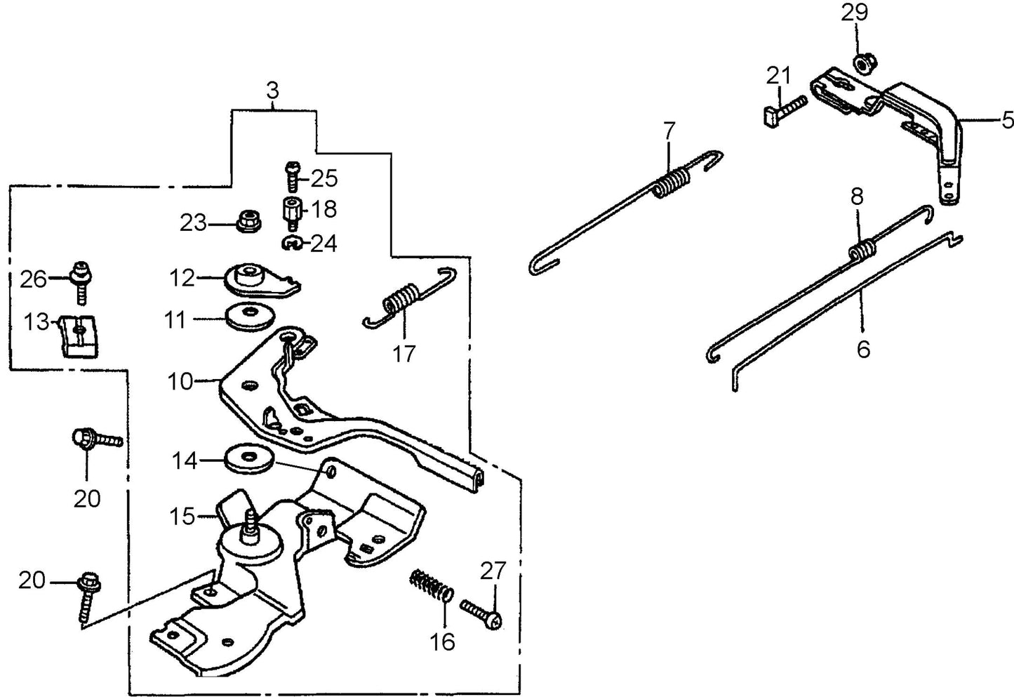 SP1G HONDA GX200UT2QXC9 Control Assembly Parts