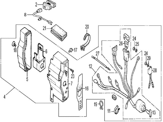 Control Box Assembly Parts For MRH800GS HONDA GX390 Series Engine Vibratory Rollers By Multiquip