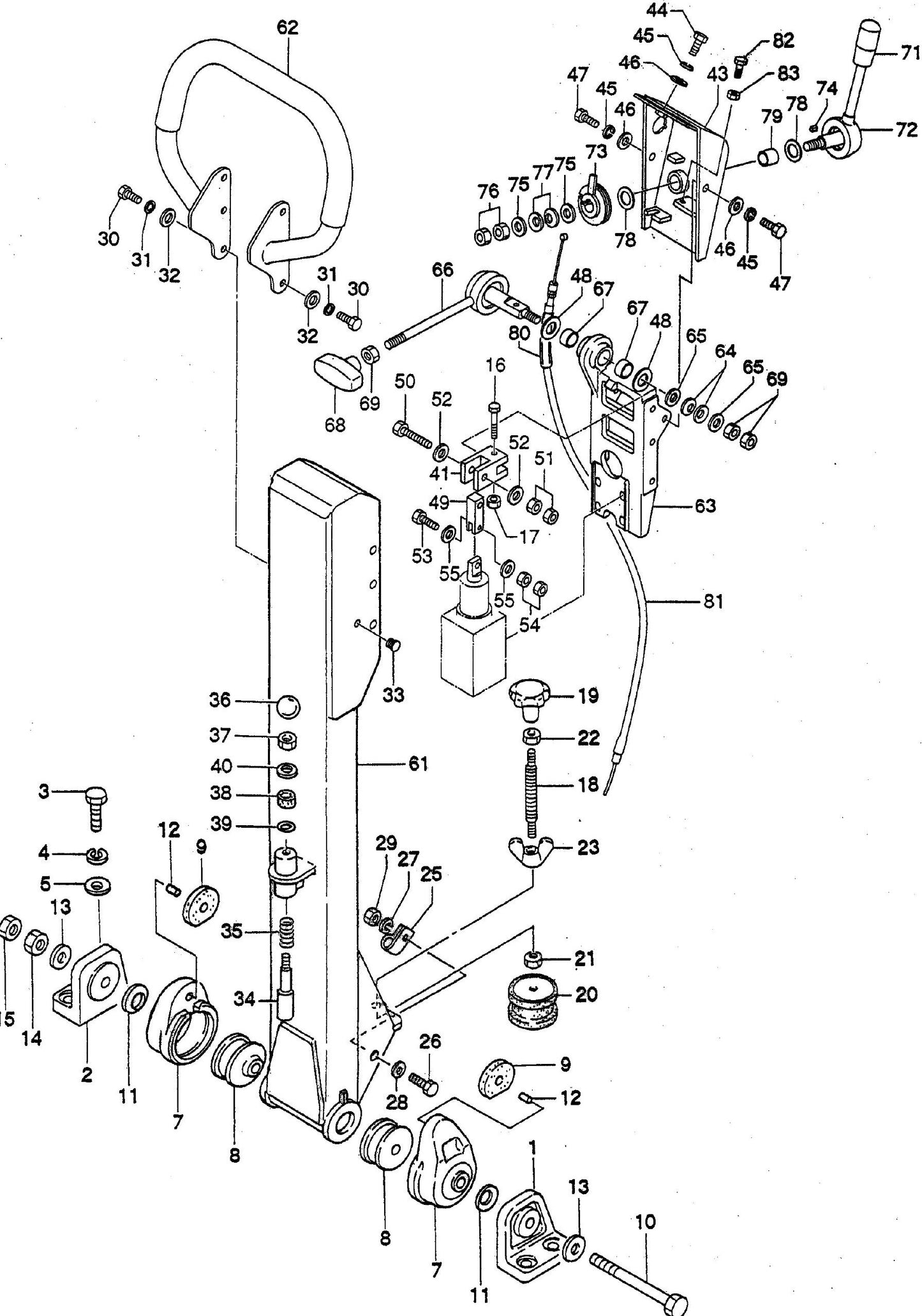 MVH304GHB Control Handle Assembly Parts