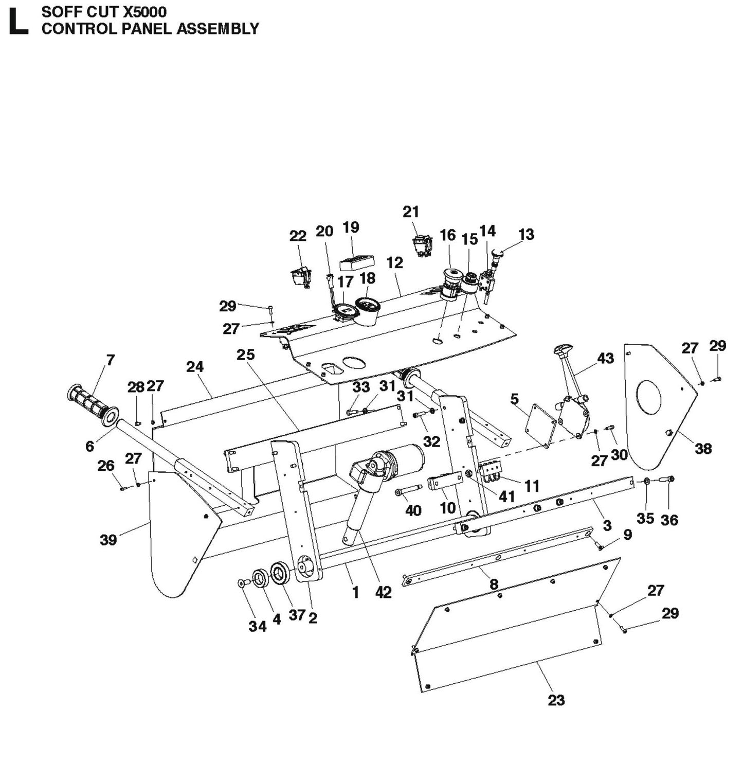 Control Panel Assembly Parts For Soff Cut X5000 By Husqvarna