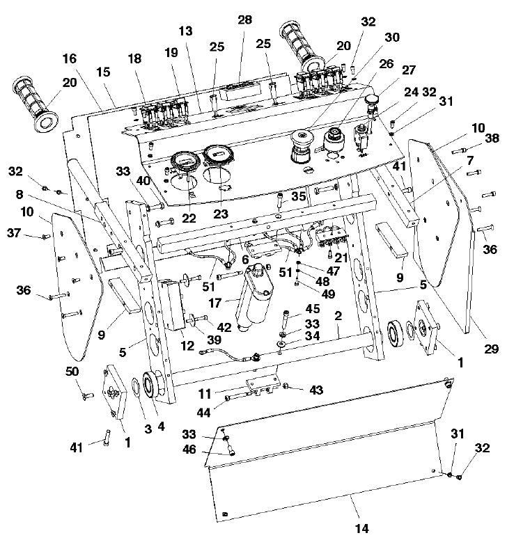 Control Panel Assembly Parts for Soff Cut 2500 Saw by Husqvarna