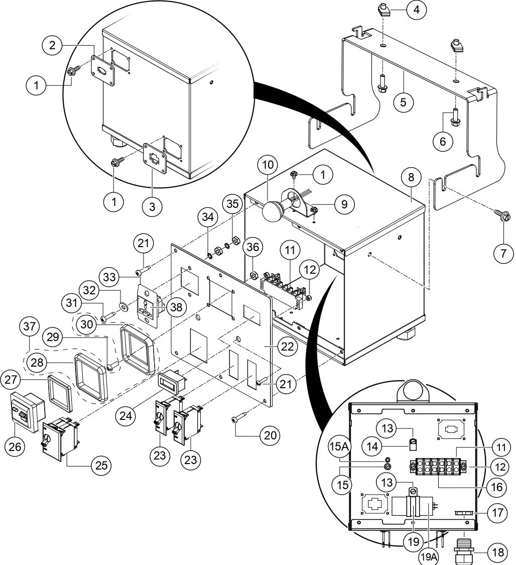 Control Panel Assembly Parts For LT6K5 Light Tower By Multiquip