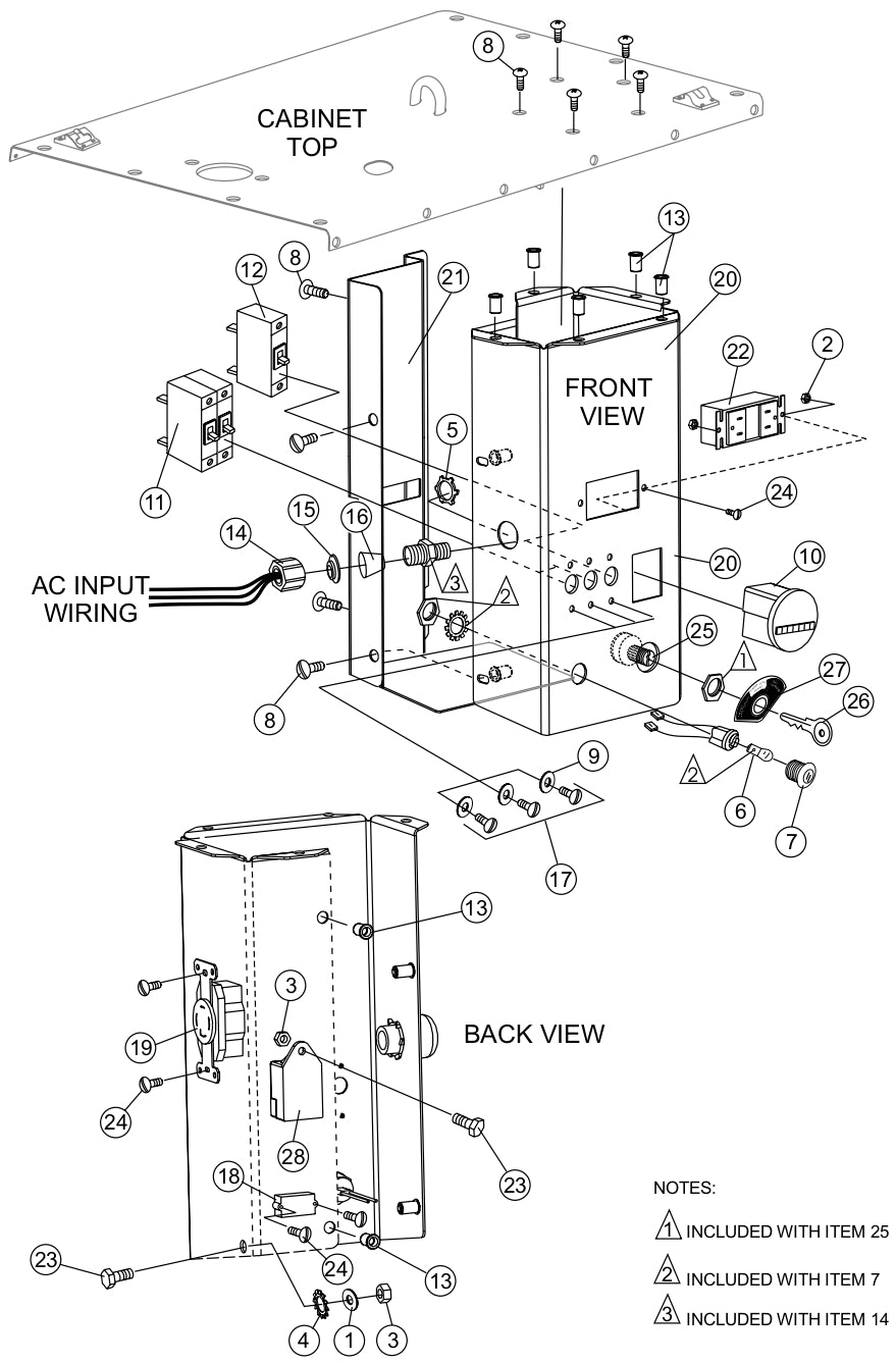 Cabinet Assembly Parts for KD1800-KD6 Light Towers by Multiquip