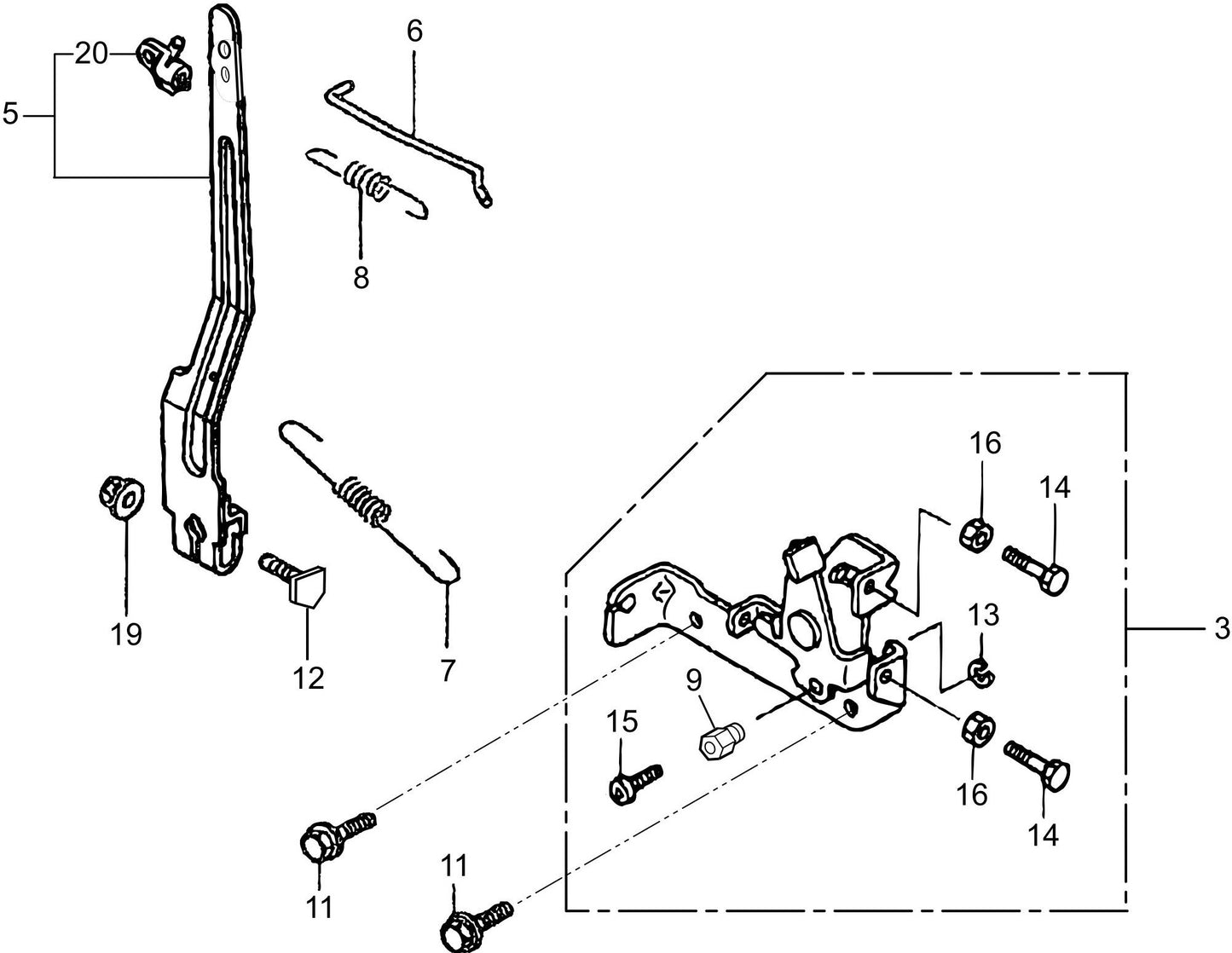 MTX80HDR Honda GX120RTKRBF Engine Control Assembly Parts