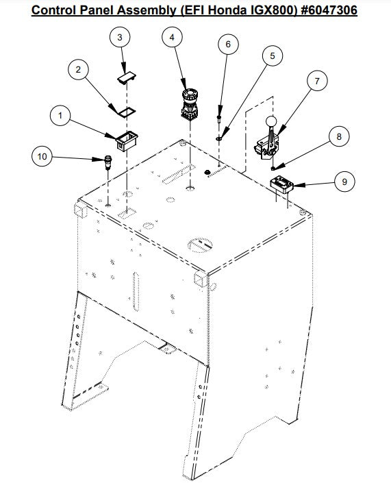 CC2500 Control Panel Assembly (EFI Honda IGX800) Parts By Diamond Products