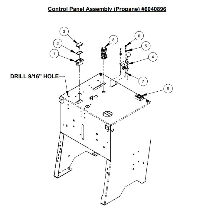 CC2525KCP Propane Control Panel Assembly Parts