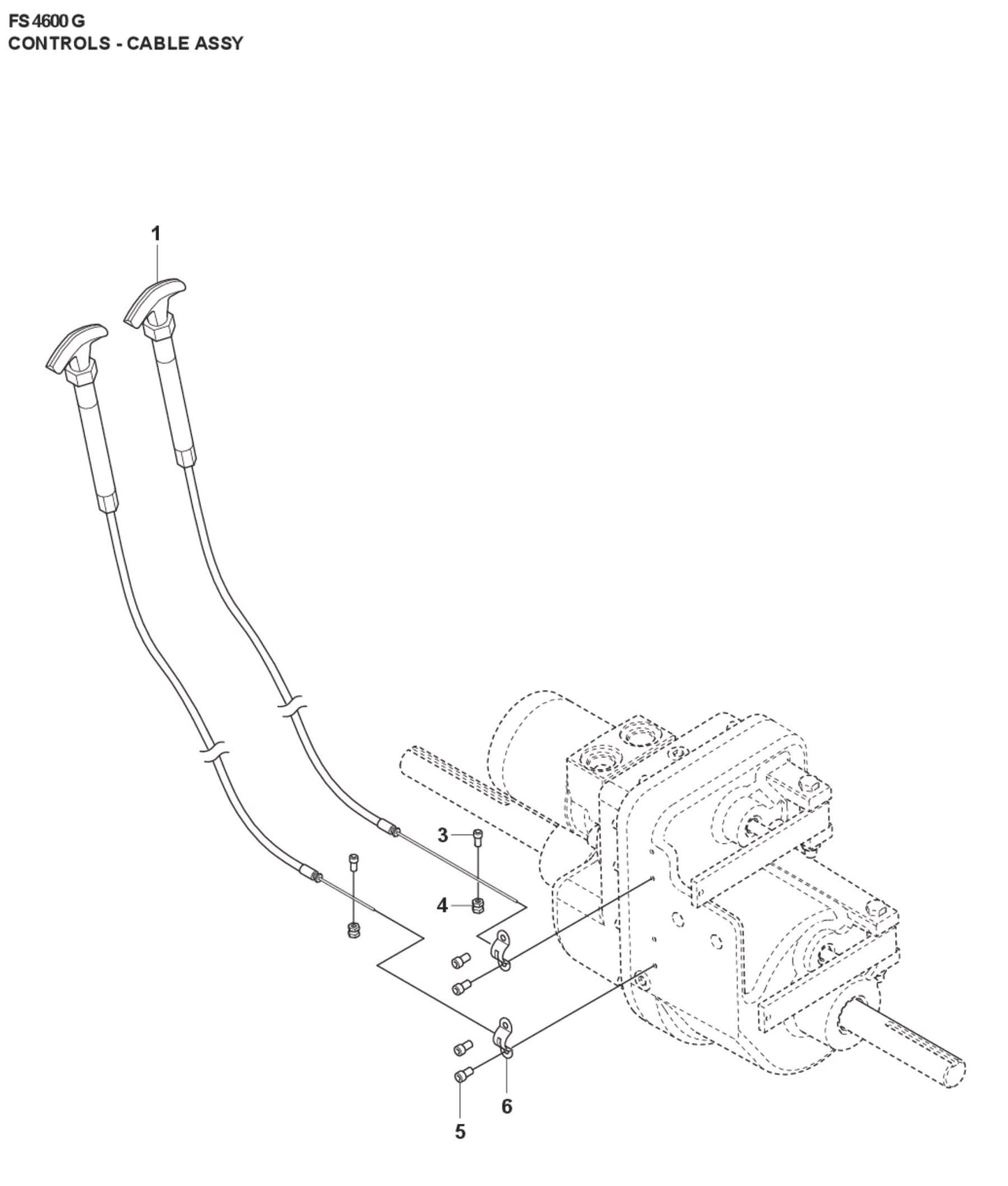 Controls- Cable Assembly Parts For FS4600 G by Husqvarna