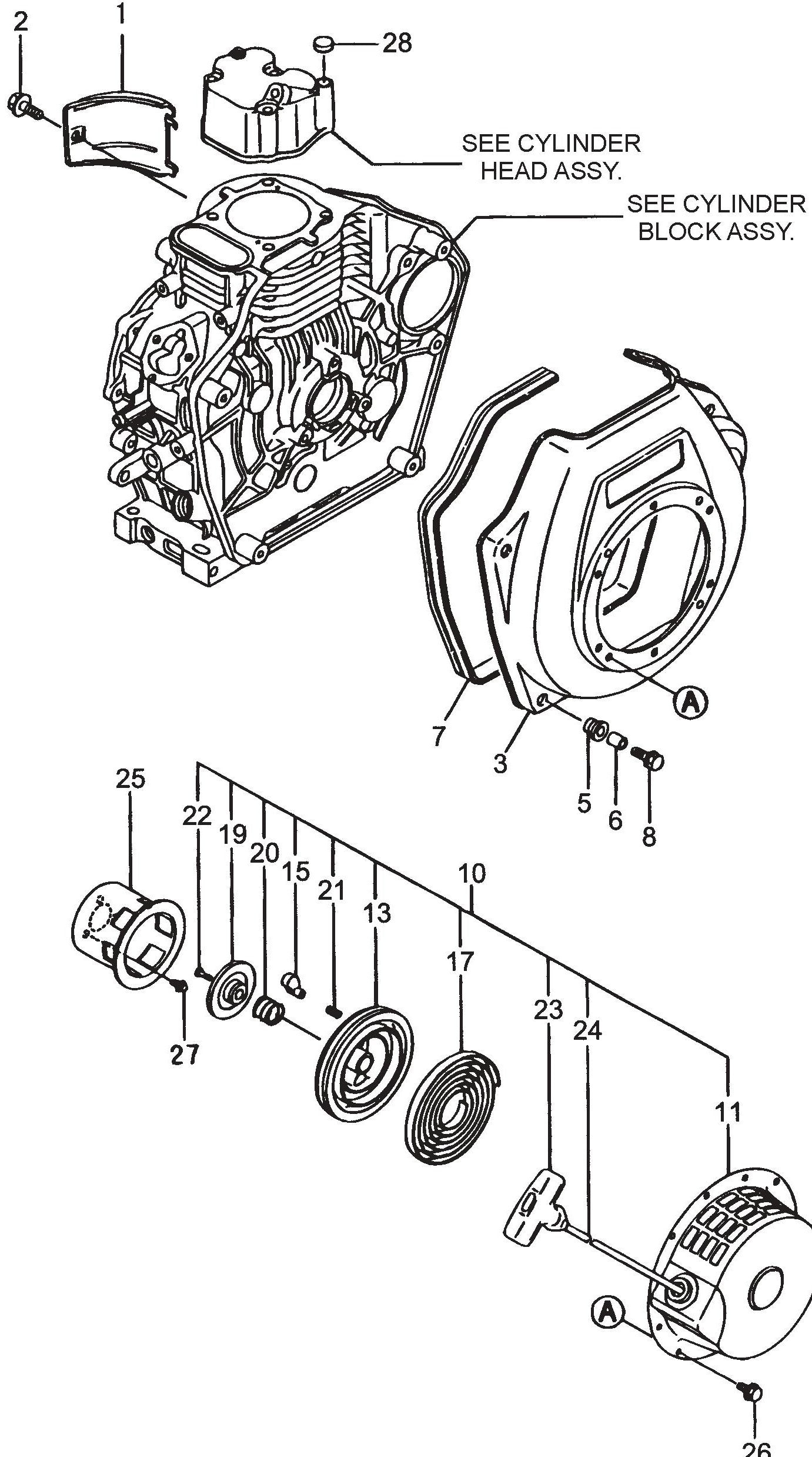 MT86D2 Yanmarl-48V6 Engine Cooling And Starting Device Assembly Parts