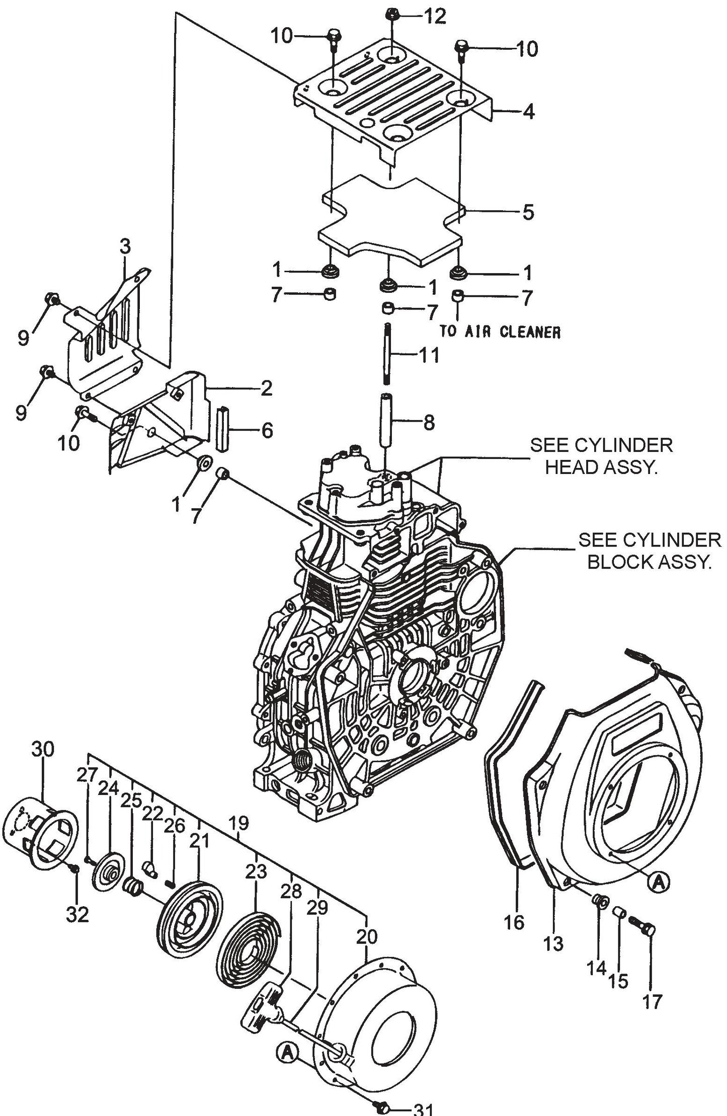 MVH206D L70V6GF1R1AA Air Cooling And Starting Assembly Parts