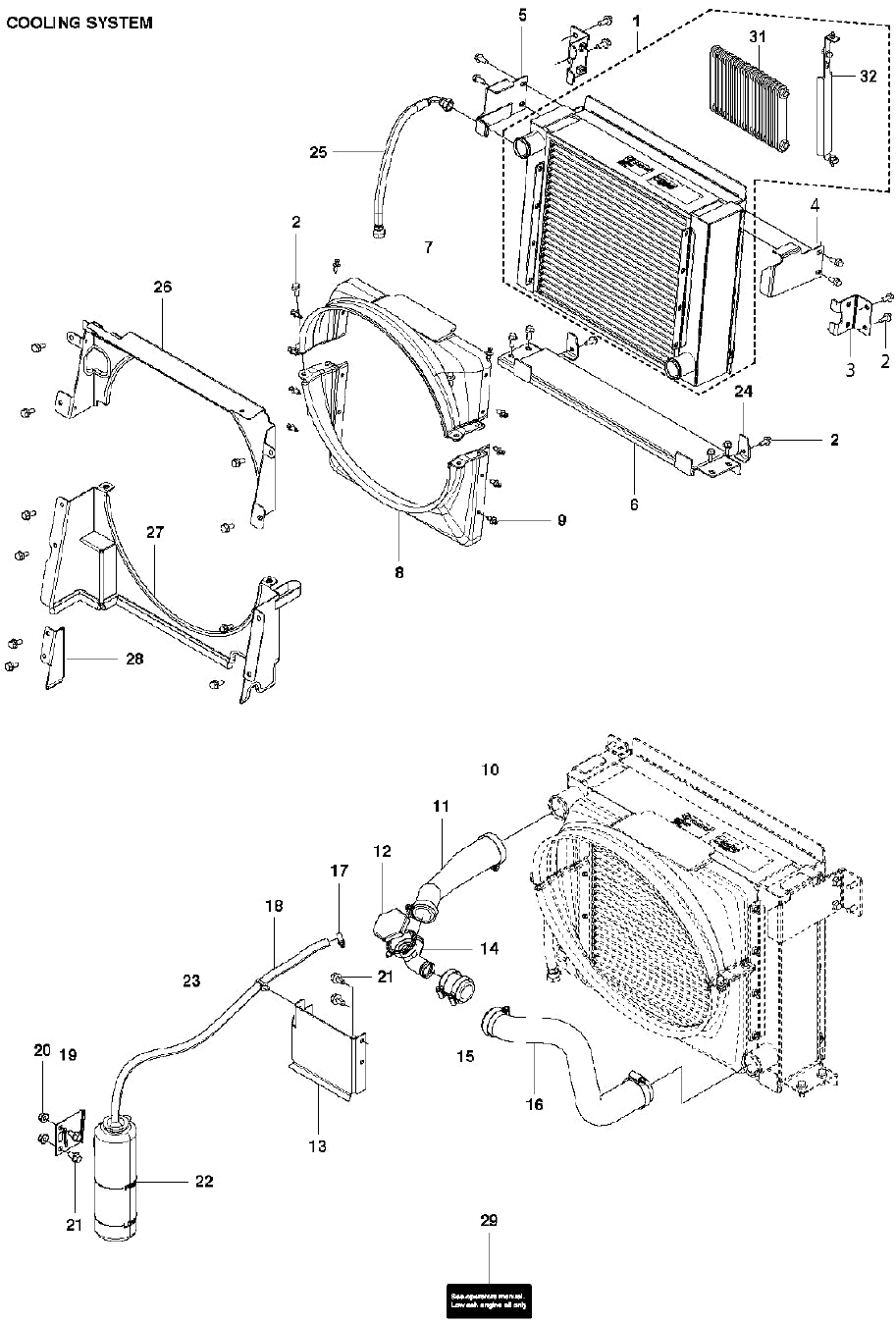 FS5000 Cooling System Assembly Parts by Husqvarna