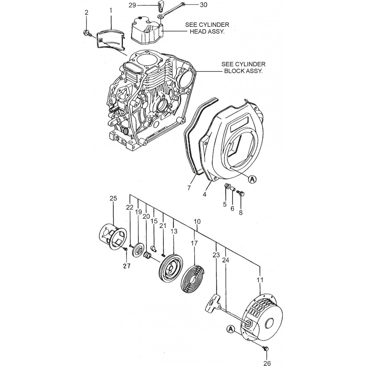 MVH150D2 YANMAR L48V6 Cooling And Starting Device Assembly Parts