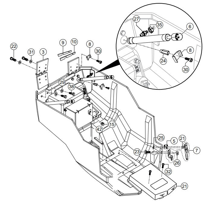 Cover Hood Bottom Assembly Parts-RX 1575, RX 157533 YANMAR 3TNV80F DIESEL ENGINE