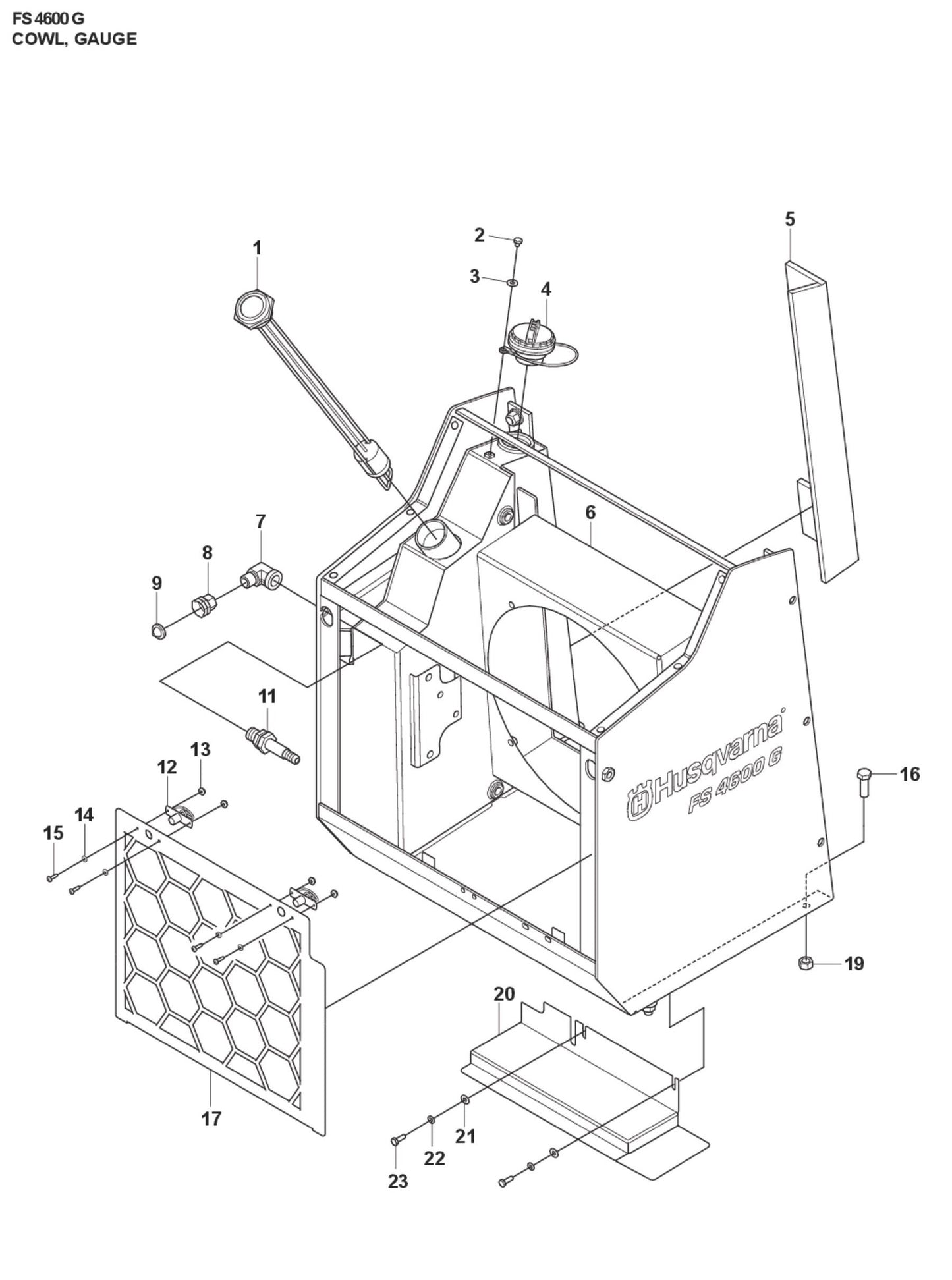 Cowl, Guage Parts For FS4600 G By Husqvarna