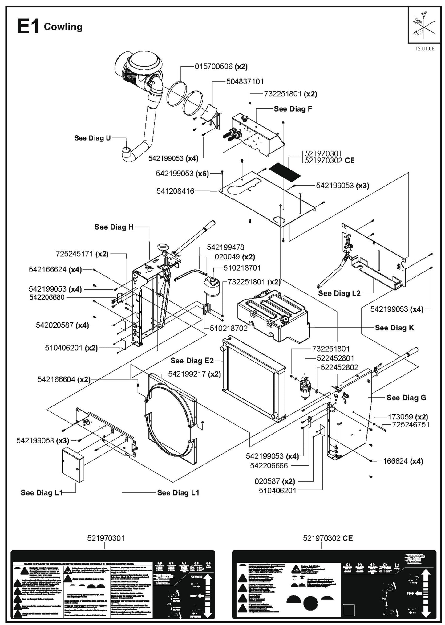 Cowling Parts for FS6600D By Husqvarna