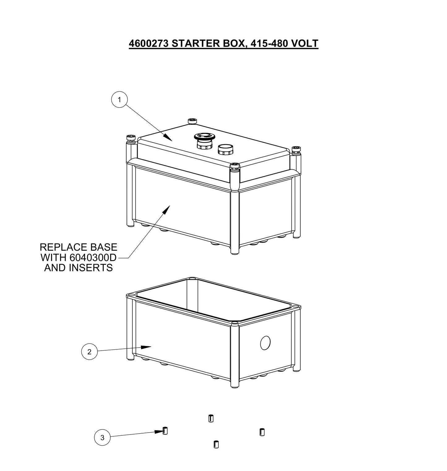 CC100,CPG100 Starter Box, 415-480 Volt Assembly Parts-2