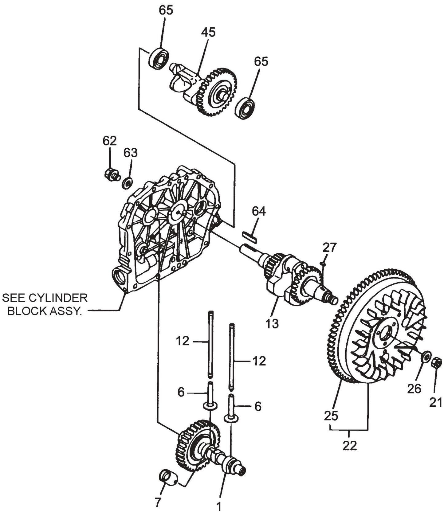 MVH206D L70V6GF1R1AA Crankshaft And Camshaft Assembly Parts