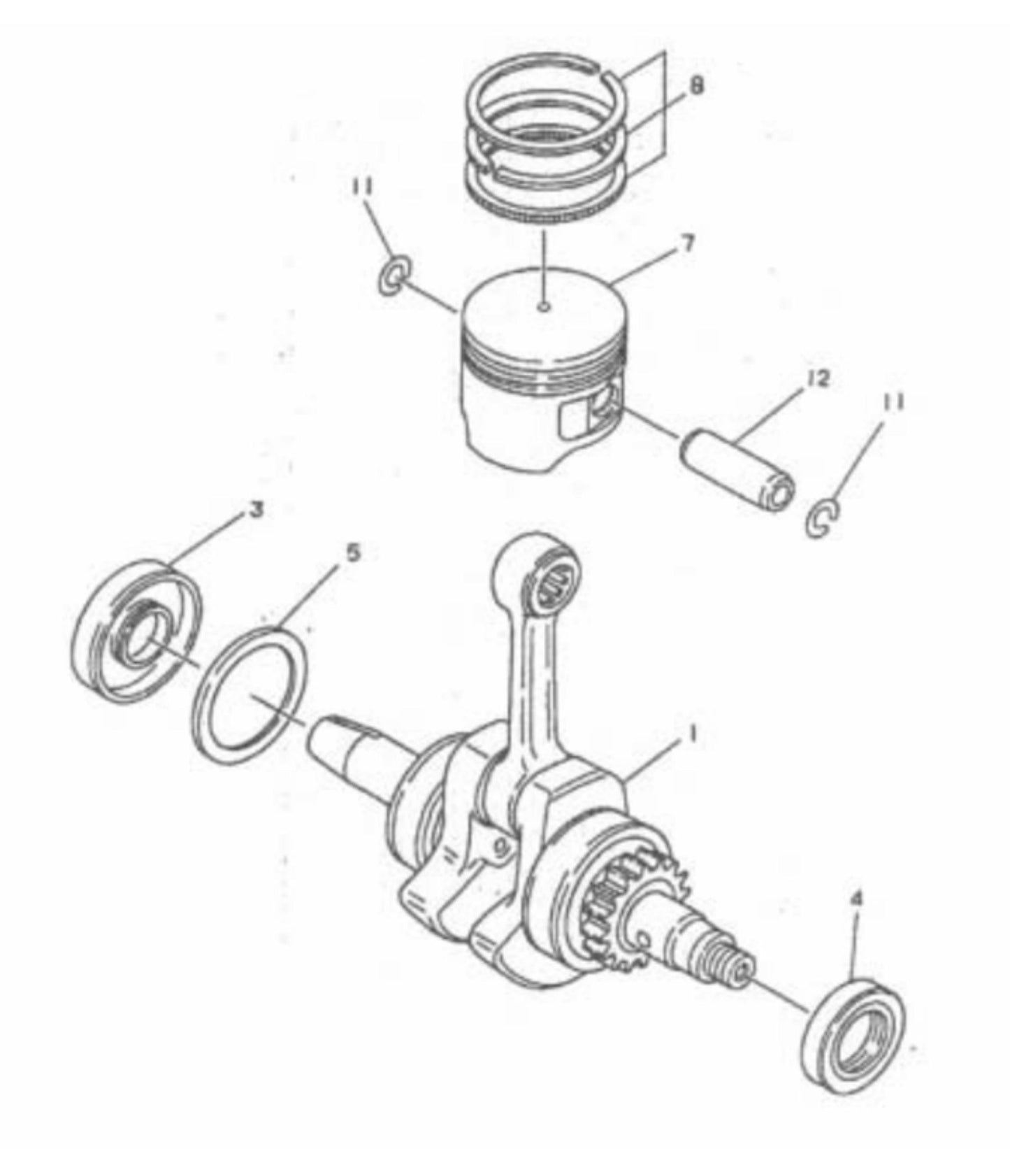 Crank Shaft And Piston Parts For EZ Vibe Concrete Vibrator Motors By Wyco