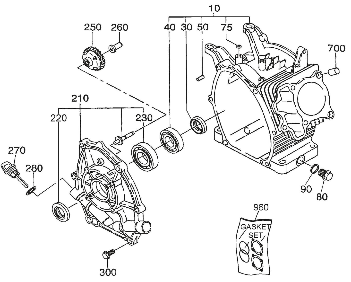 MQ QP2E ROBIN EX130D51111 ENGINE Crankcase Assembly Parts By Multiquip