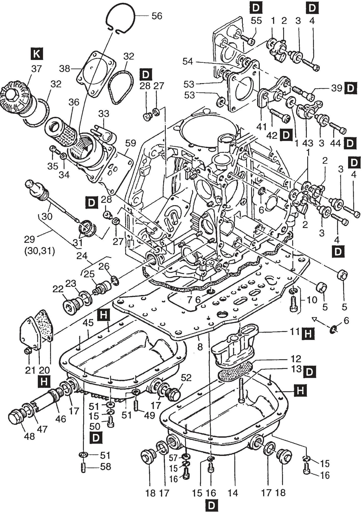 MVH502DSB HATZ 1D81S Engine Crankcase ( External ) Assembly Parts