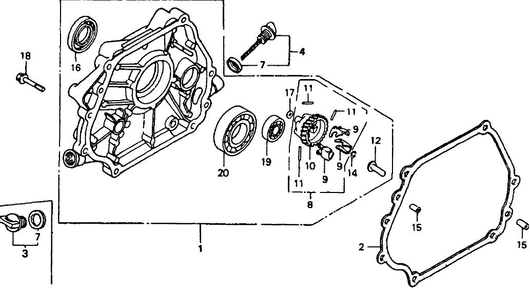 Crankcase Cover Assembly Parts For MRH800GS HONDA GX390 Series Engine Vibratory Rollers By Multiquip