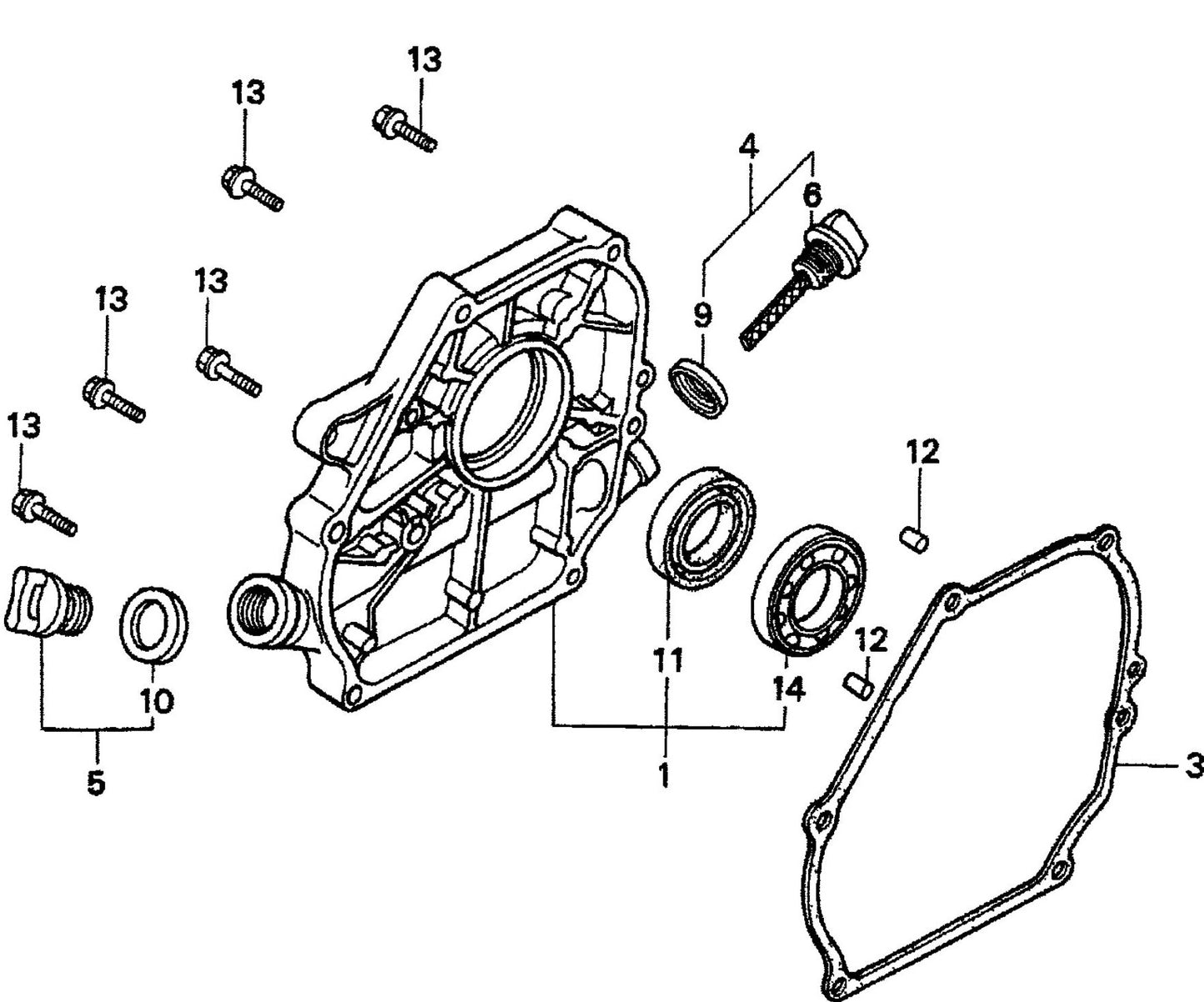 HONDA GX160K1TX2 Engine Crankcase Cover Assembly Parts For QP202TH By Multiquip