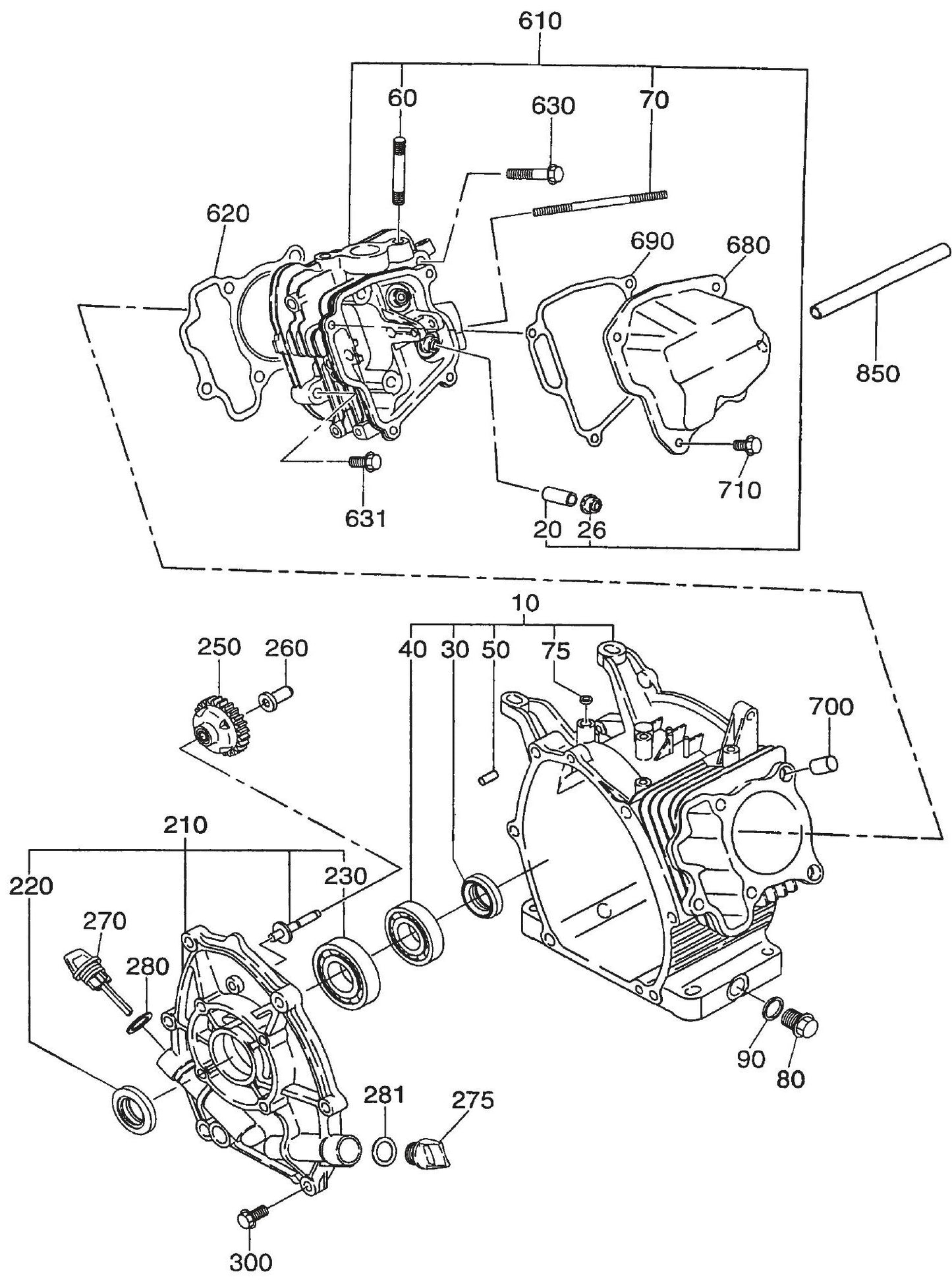 QP201TE ROBIN EX-170D51010 Engine Crankcase Assembly Parts By Multiquip